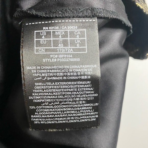 💚 Guess by Marciano - black lace skirt with gold shimmer - size 4 - Picture 4 of 5